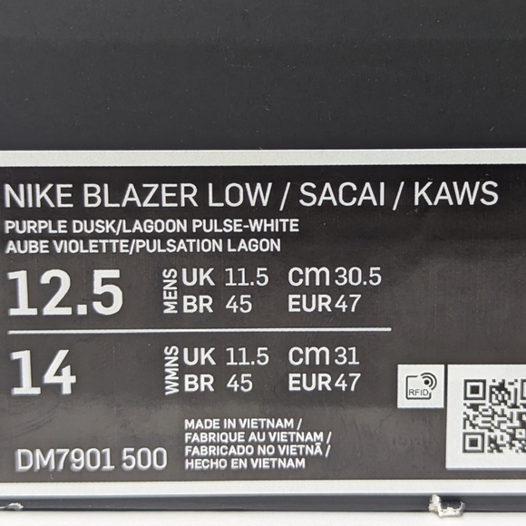 1 of 1 Custom Painted Nike Blazer Low Kaws x Sacai x Ryan Pera - Picture 6 of 6